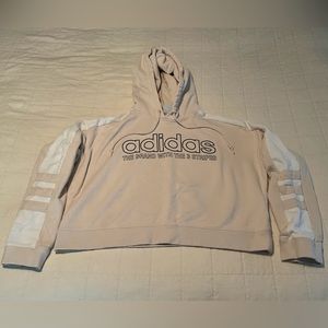 Women’s adidas Pink Cropped Hooded Sweatshirt size M